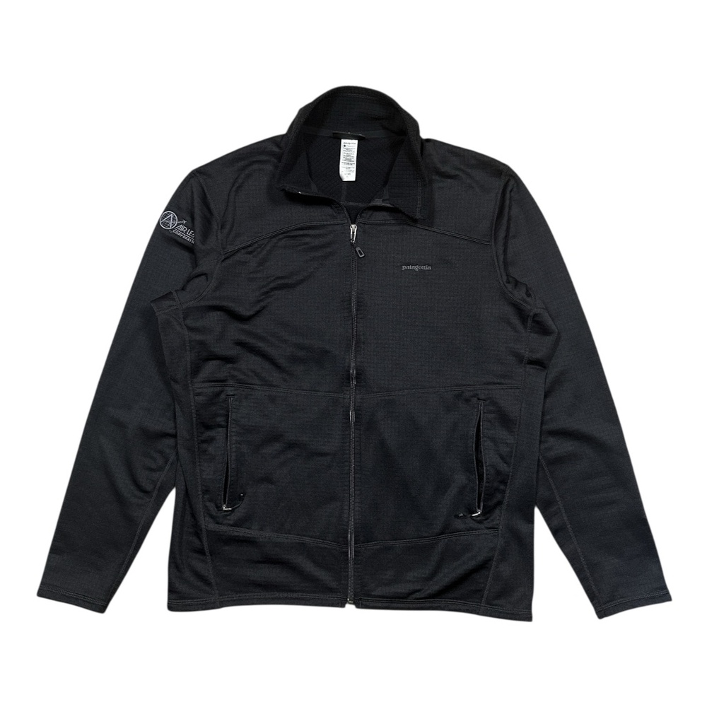 Patagonia R1 Full Zip Polartec Fleece Corporate Logo Jacket Black Mens XL